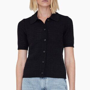 Anine Bing Alexis Sweater Polo Shirt (NEW WITH TAGS)
